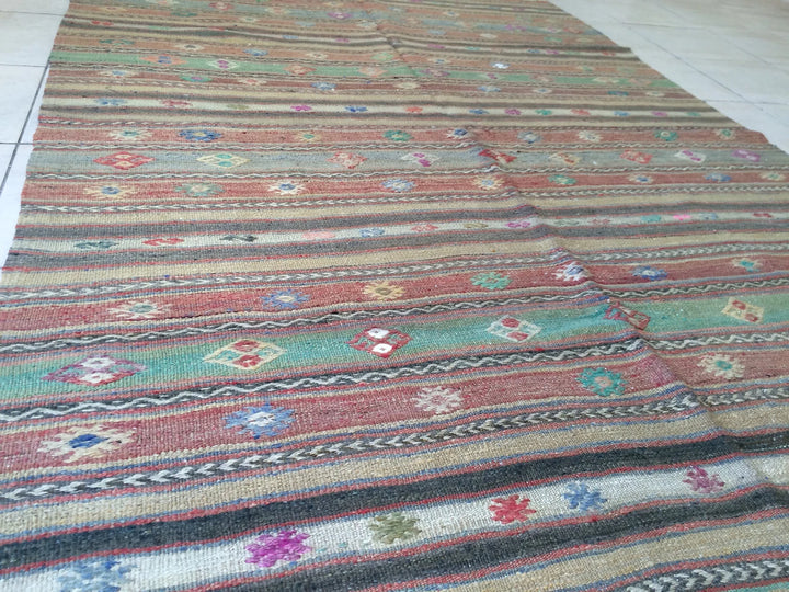 Turkish Runner Rug 5' x 7' Hand-Knotted | No. WR13905