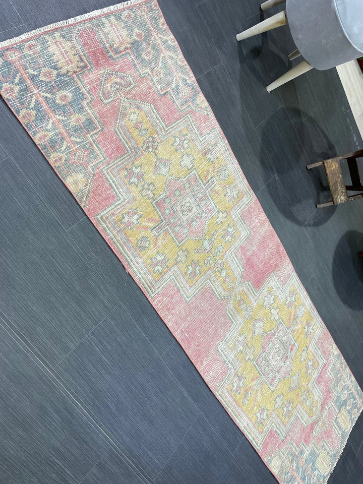 Rust Turkish Runner Rug 2' 1" x 6' 8" Hand-Knotted | No. WR14407
