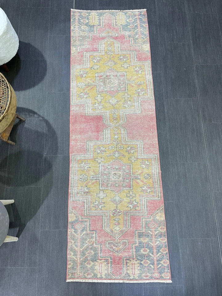 Rust Turkish Runner Rug 2' 1" x 6' 8" Hand-Knotted | No. WR14407
