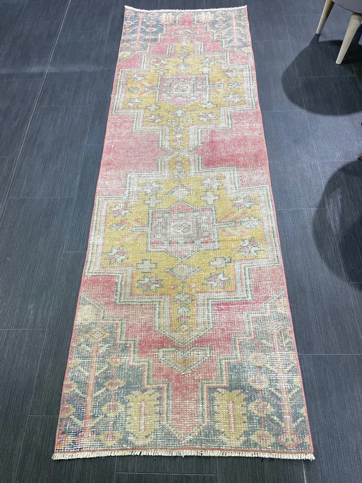 Rust Turkish Runner Rug 2' 1" x 6' 8" Hand-Knotted | No. WR14407