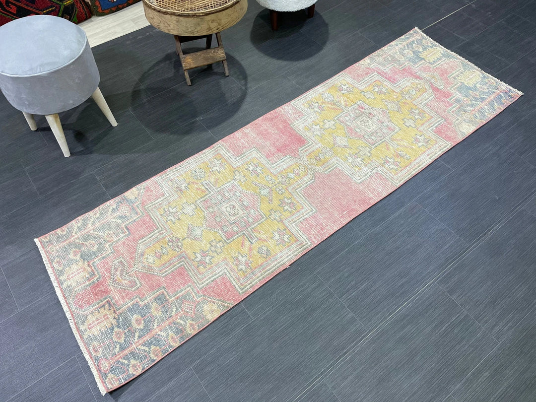 Rust Turkish Runner Rug 2' 1" x 6' 8" Hand-Knotted | No. WR14407
