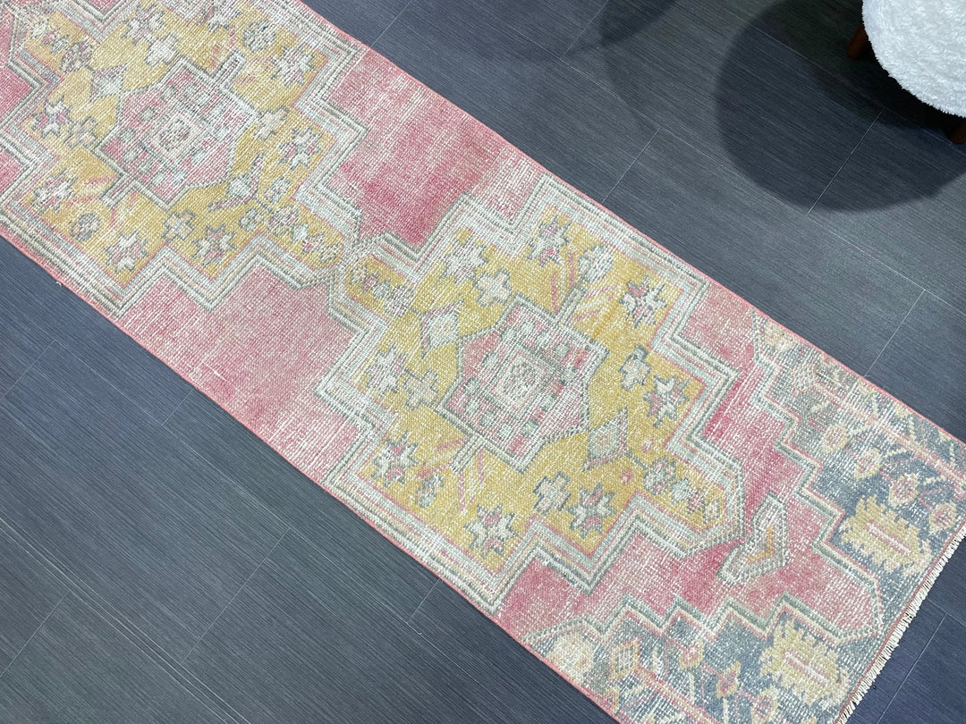 Rust Turkish Runner Rug 2' 1" x 6' 8" Hand-Knotted | No. WR14407