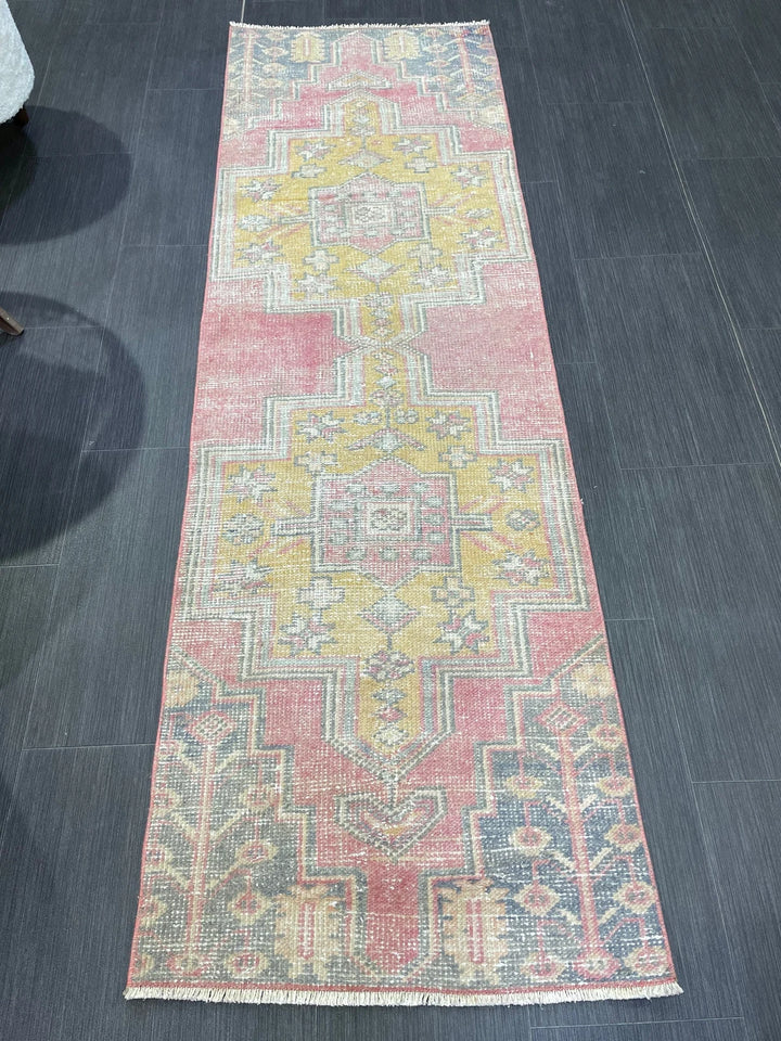 Rust Turkish Runner Rug 2' 1" x 6' 8" Hand-Knotted | No. WR14407