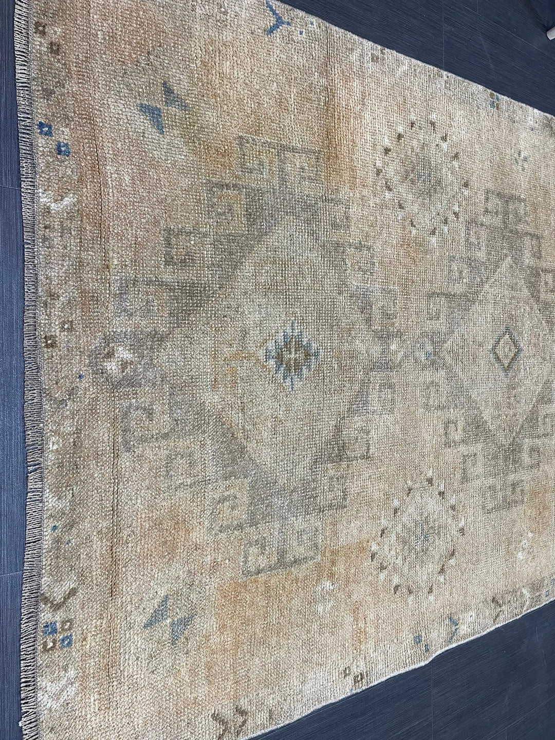 Beige Turkish Runner Rug 4' 2" x 10' 9" Hand-Knotted | No. WR14467