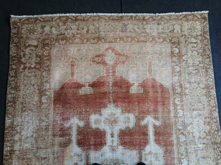 Beige Turkish Runner Rug 5' x 8' 8" Hand-Knotted | No. WR14624