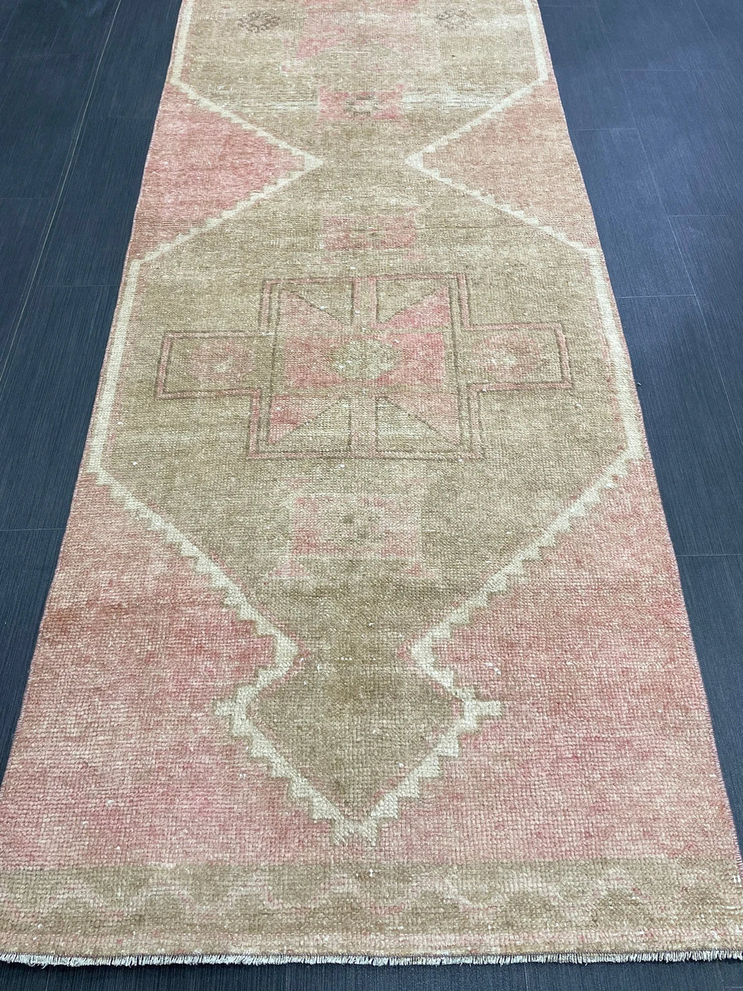 Pink Turkish Runner Rug 2' 9" x 12' 7" Hand-Knotted | No. WR14730