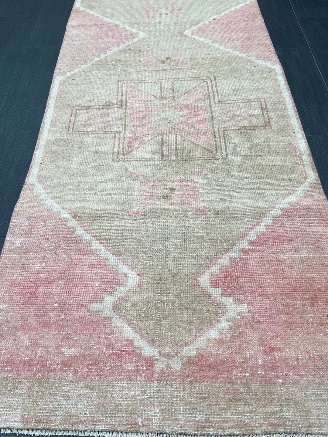 Pink Turkish Runner Rug 2' 9" x 12' 7" Hand-Knotted | No. WR14730