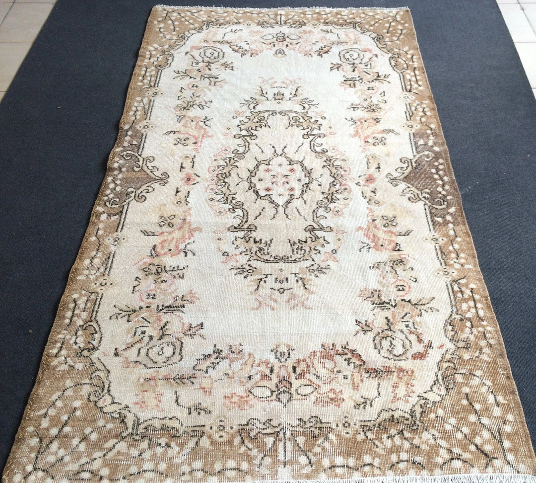 Rust Turkish Runner Rug 4' x 6' Hand-Knotted | No. WR14980