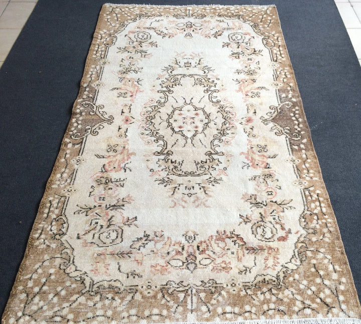 Rust Turkish Runner Rug 4' x 6' Hand-Knotted | No. WR14980