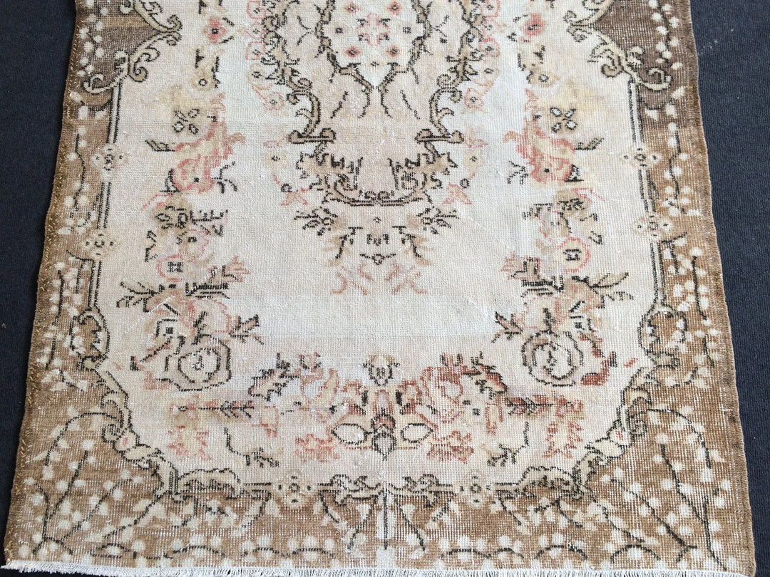 Rust Turkish Runner Rug 4' x 6' Hand-Knotted | No. WR14980