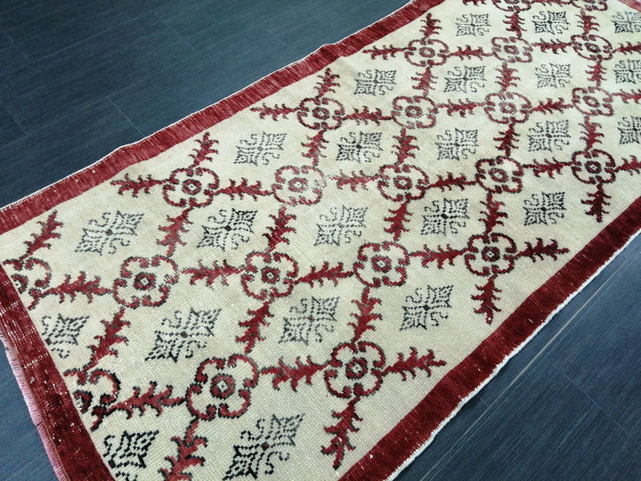 Tan Turkish Runner Rug 3' 1" x 6' 9" Hand-Knotted | No. WR15580