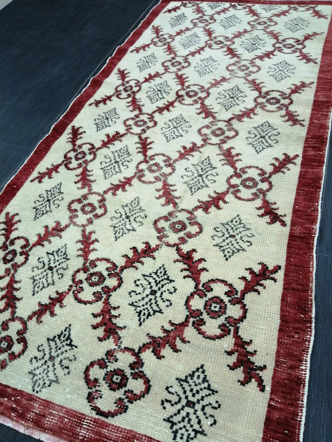 Tan Turkish Runner Rug 3' 1" x 6' 9" Hand-Knotted | No. WR15580