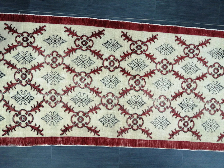 Tan Turkish Runner Rug 3' 1" x 6' 9" Hand-Knotted | No. WR15580
