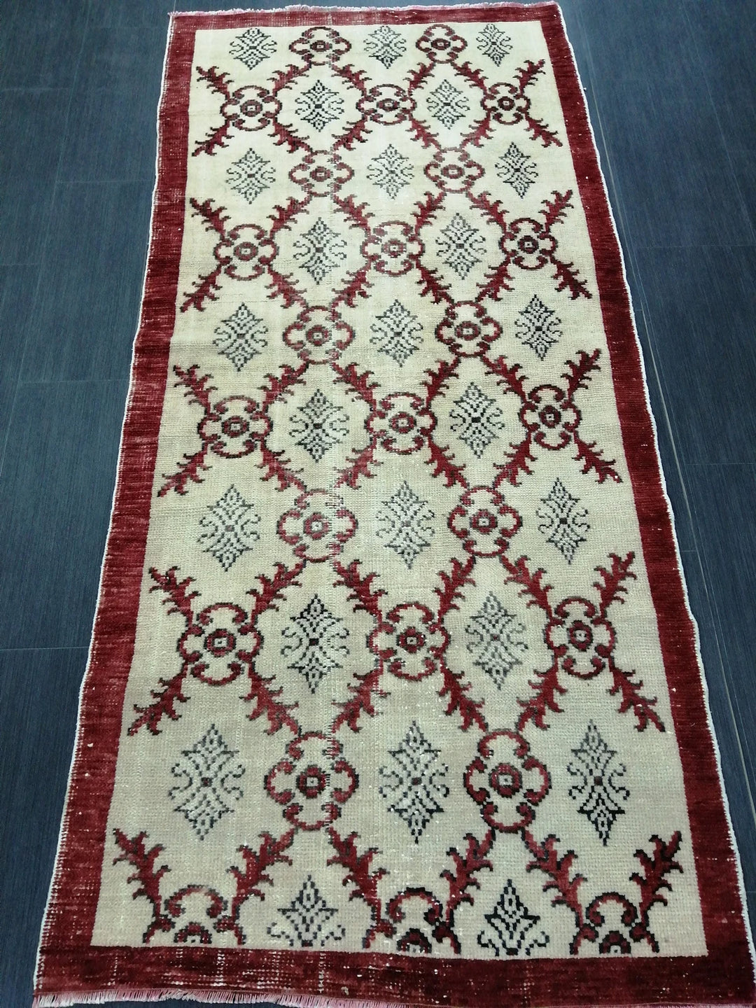 Tan Turkish Runner Rug 3' 1" x 6' 9" Hand-Knotted | No. WR15580