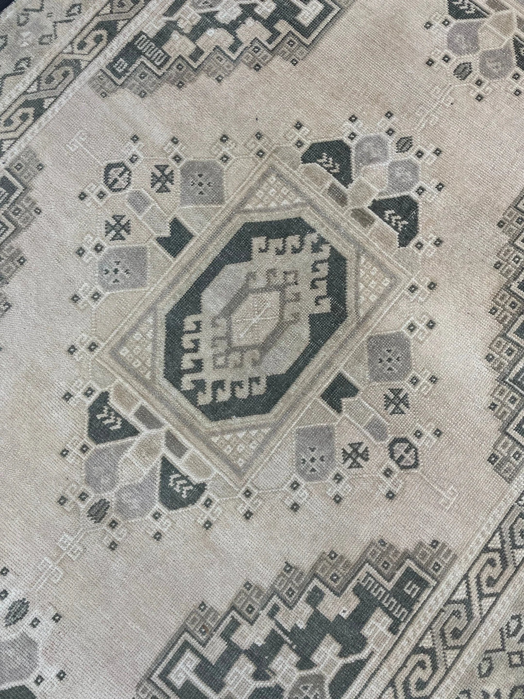 Beige Turkish Runner Rug 4' 3" x 10' 11" Hand-Knotted | No. WR15783
