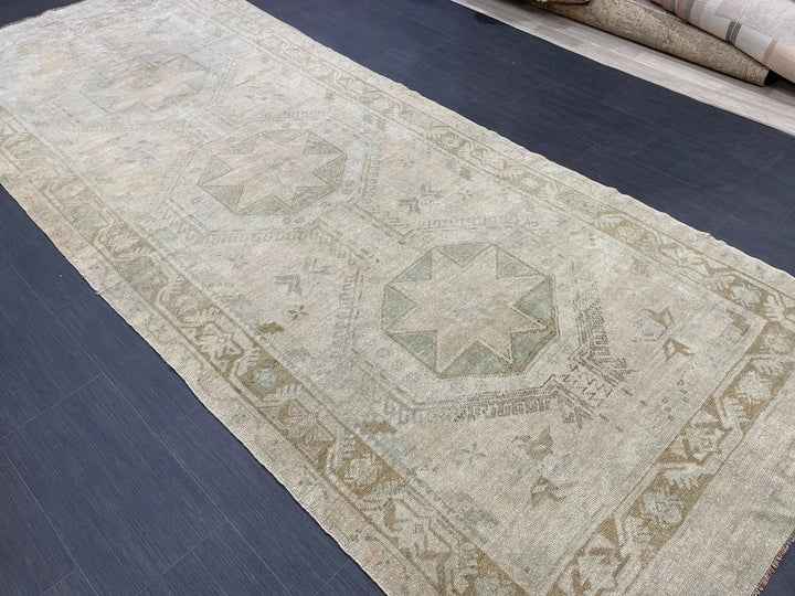 Rust Turkish Runner Rug 4' 5" x 10' 10" Hand-Knotted | No. WR15791