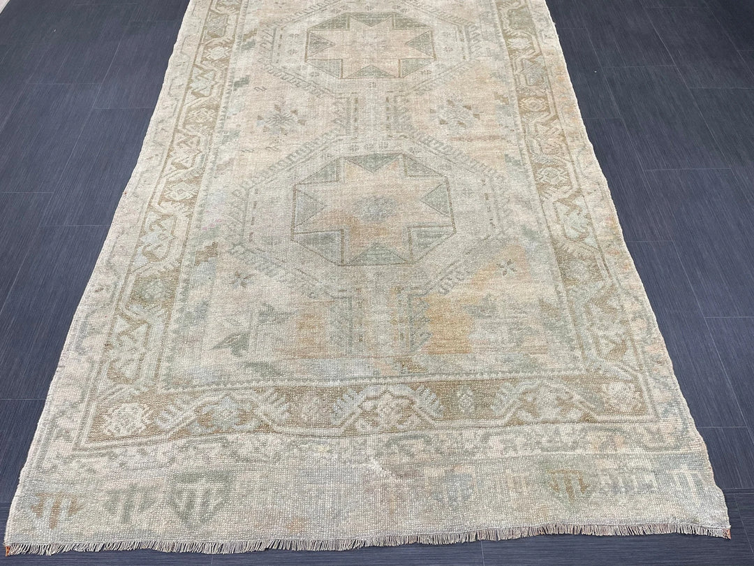 Rust Turkish Runner Rug 4' 5" x 10' 10" Hand-Knotted | No. WR15791