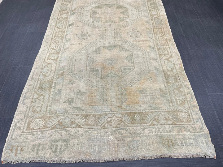 Rust Turkish Runner Rug 4' 5" x 10' 10" Hand-Knotted | No. WR15791