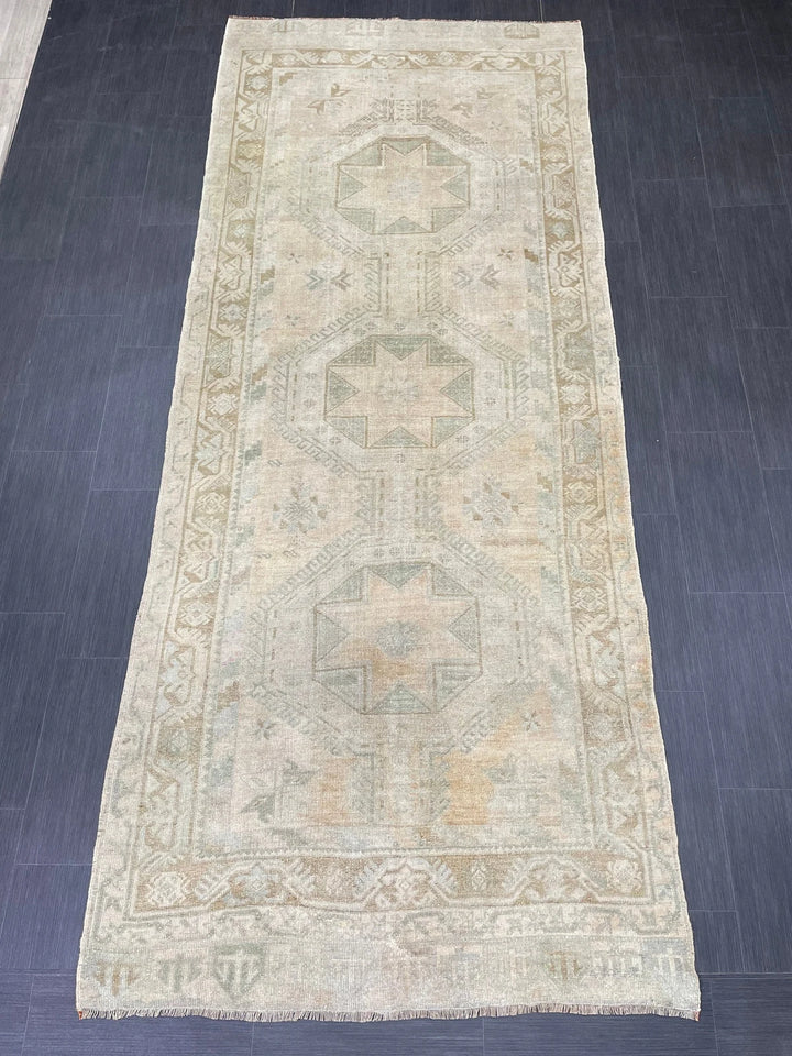 Rust Turkish Runner Rug 4' 5" x 10' 10" Hand-Knotted | No. WR15791
