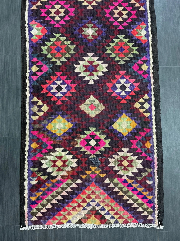 Rust Turkish Runner Rug 2' 9" x 12' 7" Hand-Knotted | No. WR15840