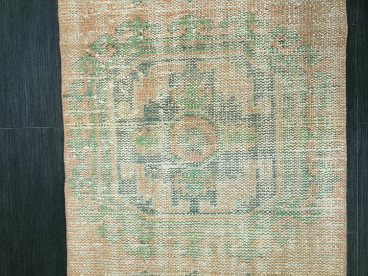 Beige Turkish Runner Rug 2' 2" x 11' 11" Hand-Knotted | No. WR15868