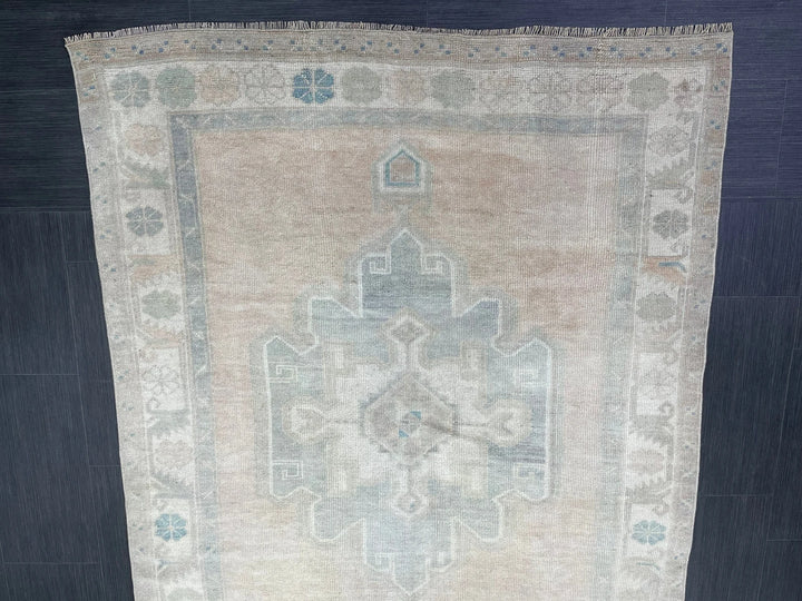 Tan Turkish Runner Rug 4' 8" x 12' 7" Hand-Knotted | No. WR16301