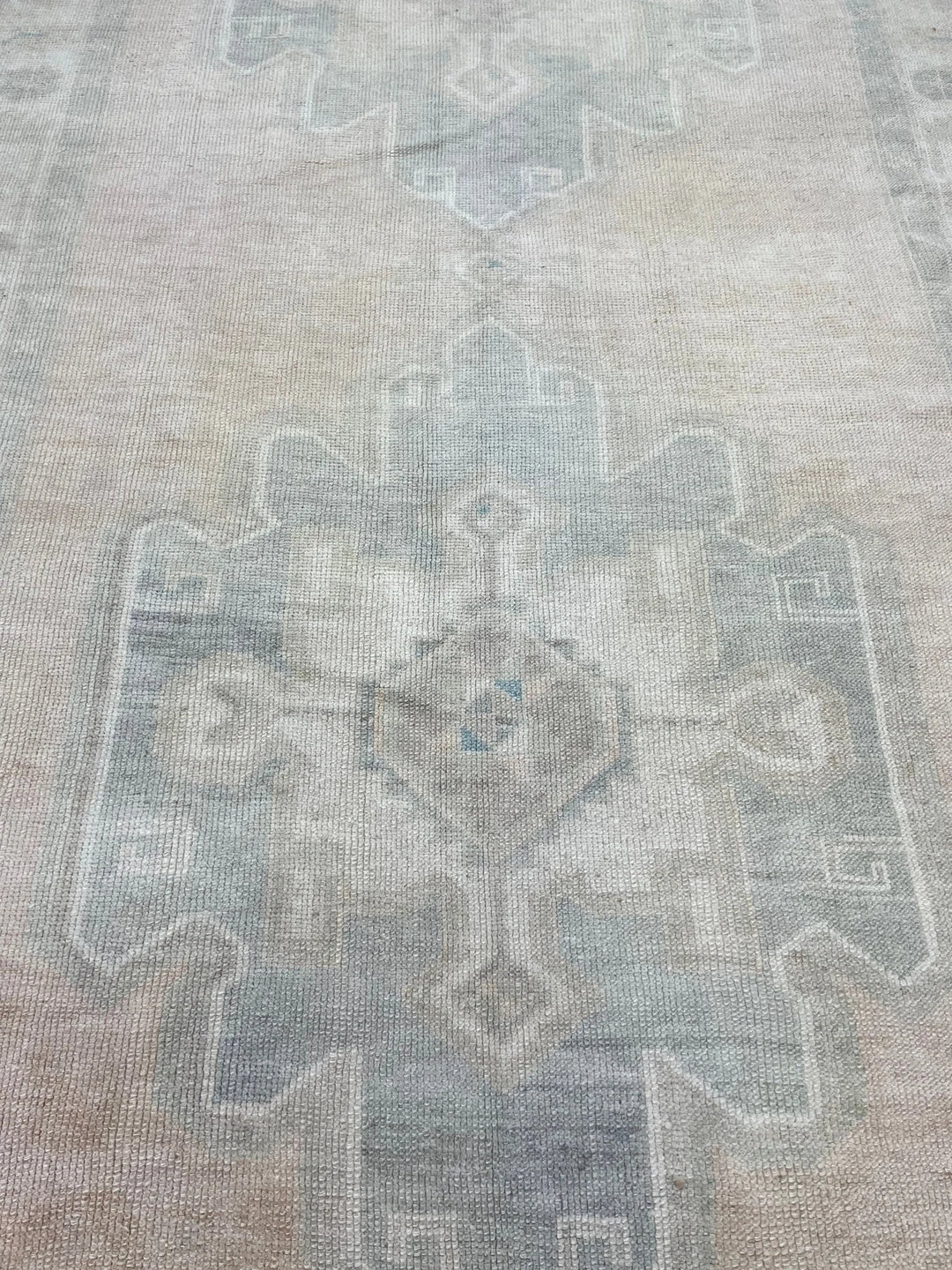 Tan Turkish Runner Rug 4' 8" x 12' 7" Hand-Knotted | No. WR16301