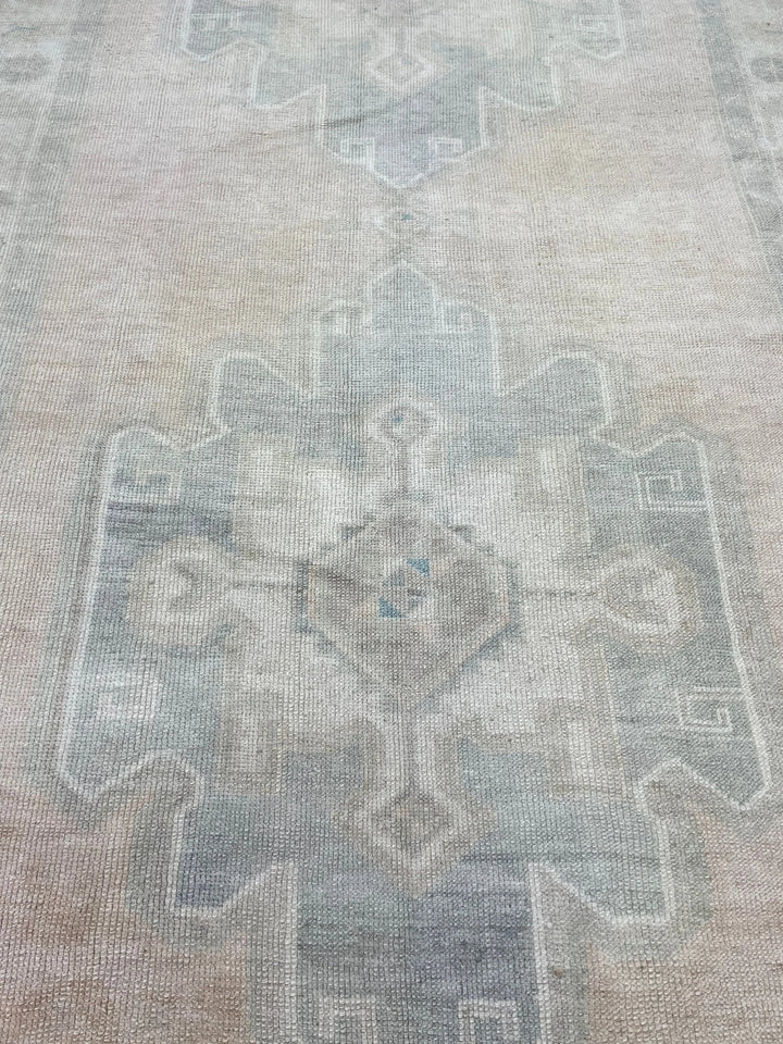 Tan Turkish Runner Rug 4' 8" x 12' 7" Hand-Knotted | No. WR16301