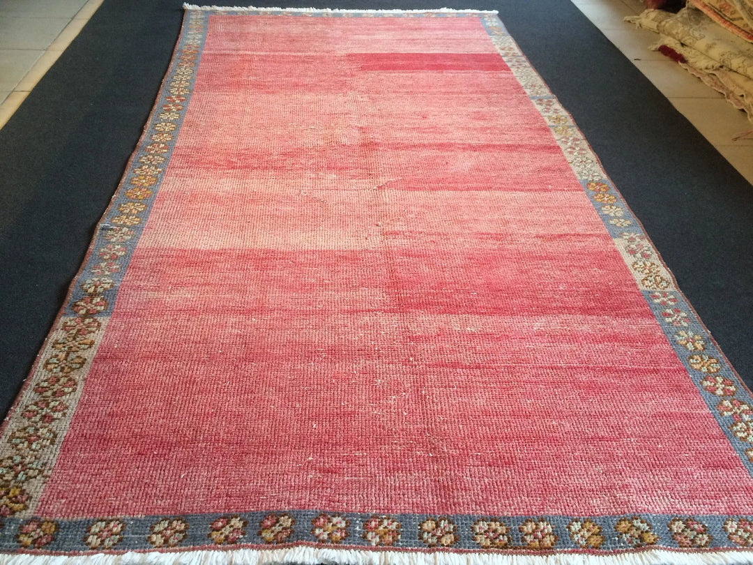Rust Turkish Vintage Rug Hand-Knotted | No. WR16933