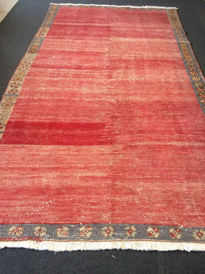 Rust Turkish Vintage Rug Hand-Knotted | No. WR16933
