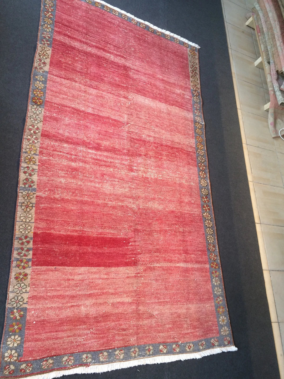 Rust Turkish Vintage Rug Hand-Knotted | No. WR16933