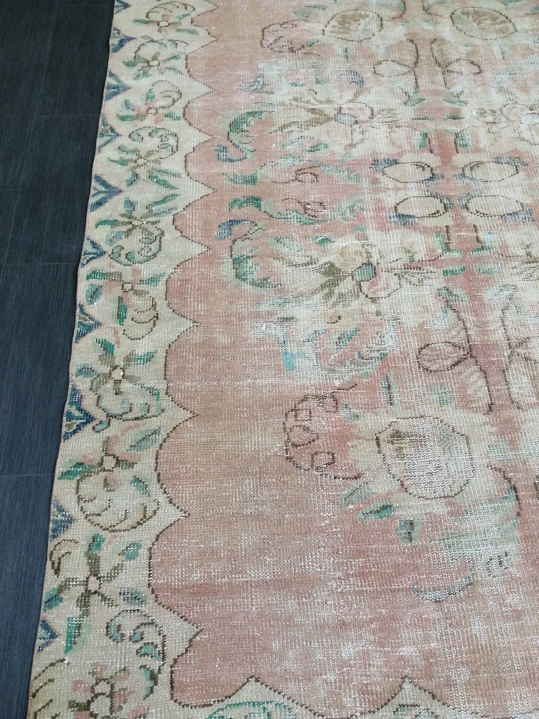 Rust Turkish Vintage Rug 6' 3" x 7' 5" Hand-Knotted | No. WR17136