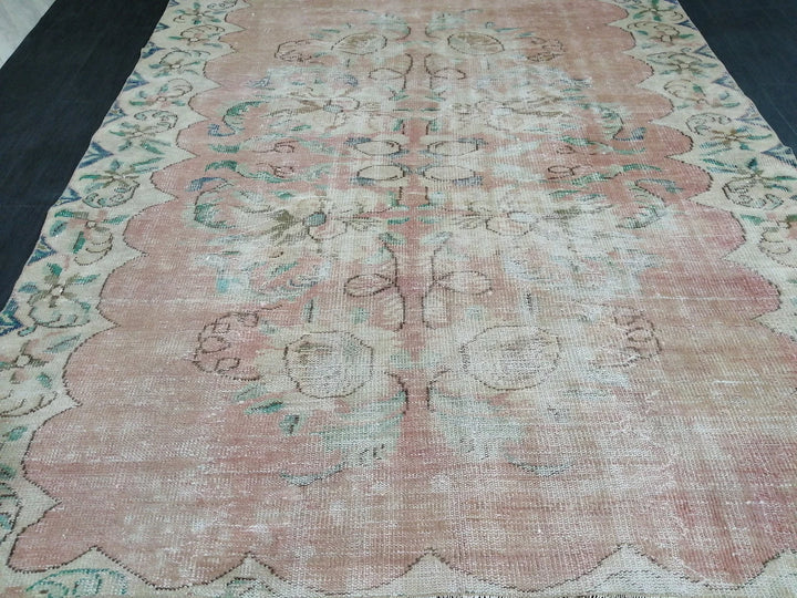 Rust Turkish Vintage Rug 6' 3" x 7' 5" Hand-Knotted | No. WR17136