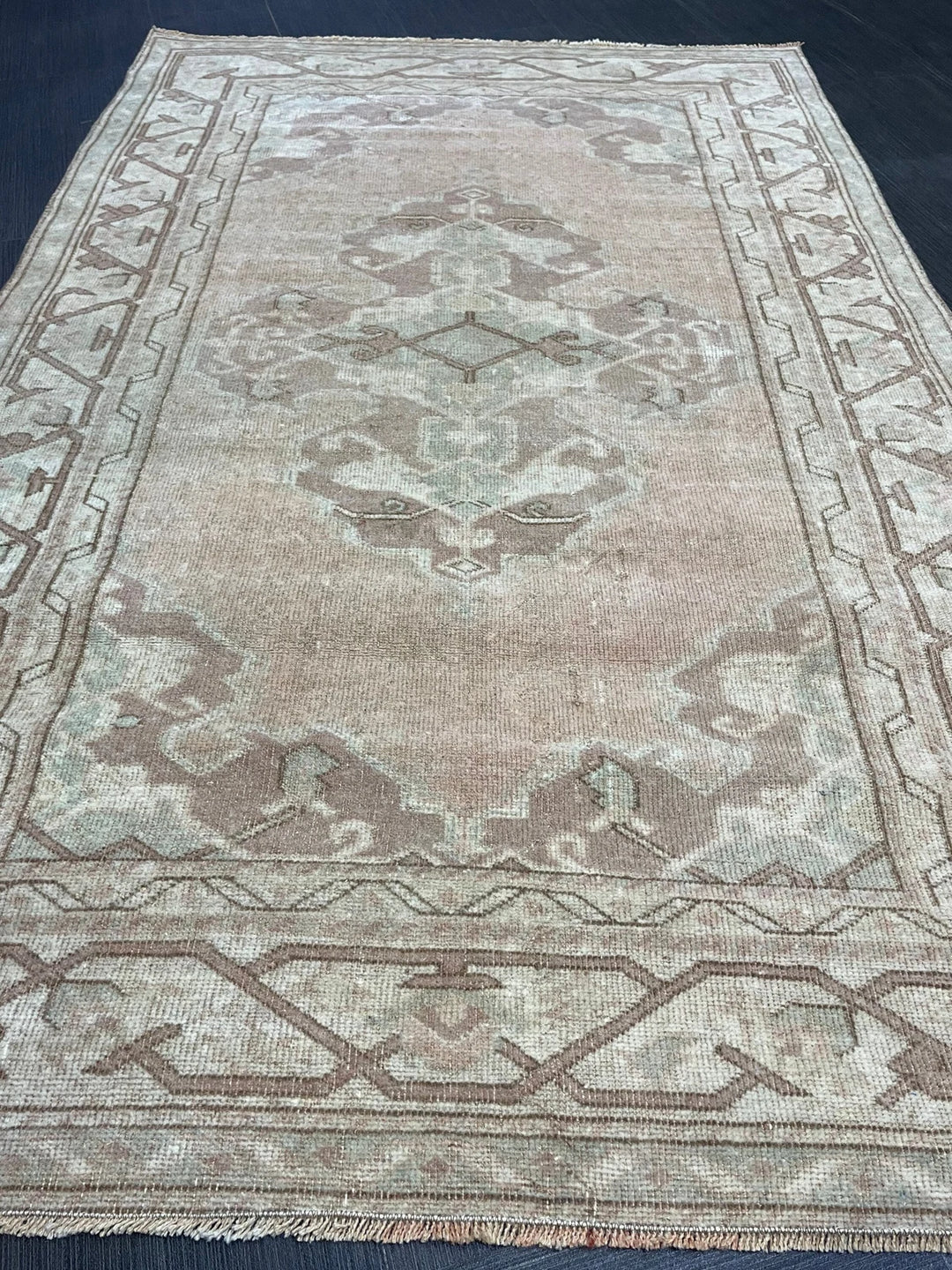 Rust Turkish Runner Rug 3' 6" x 5' 6" Hand-Knotted | No. WR17204