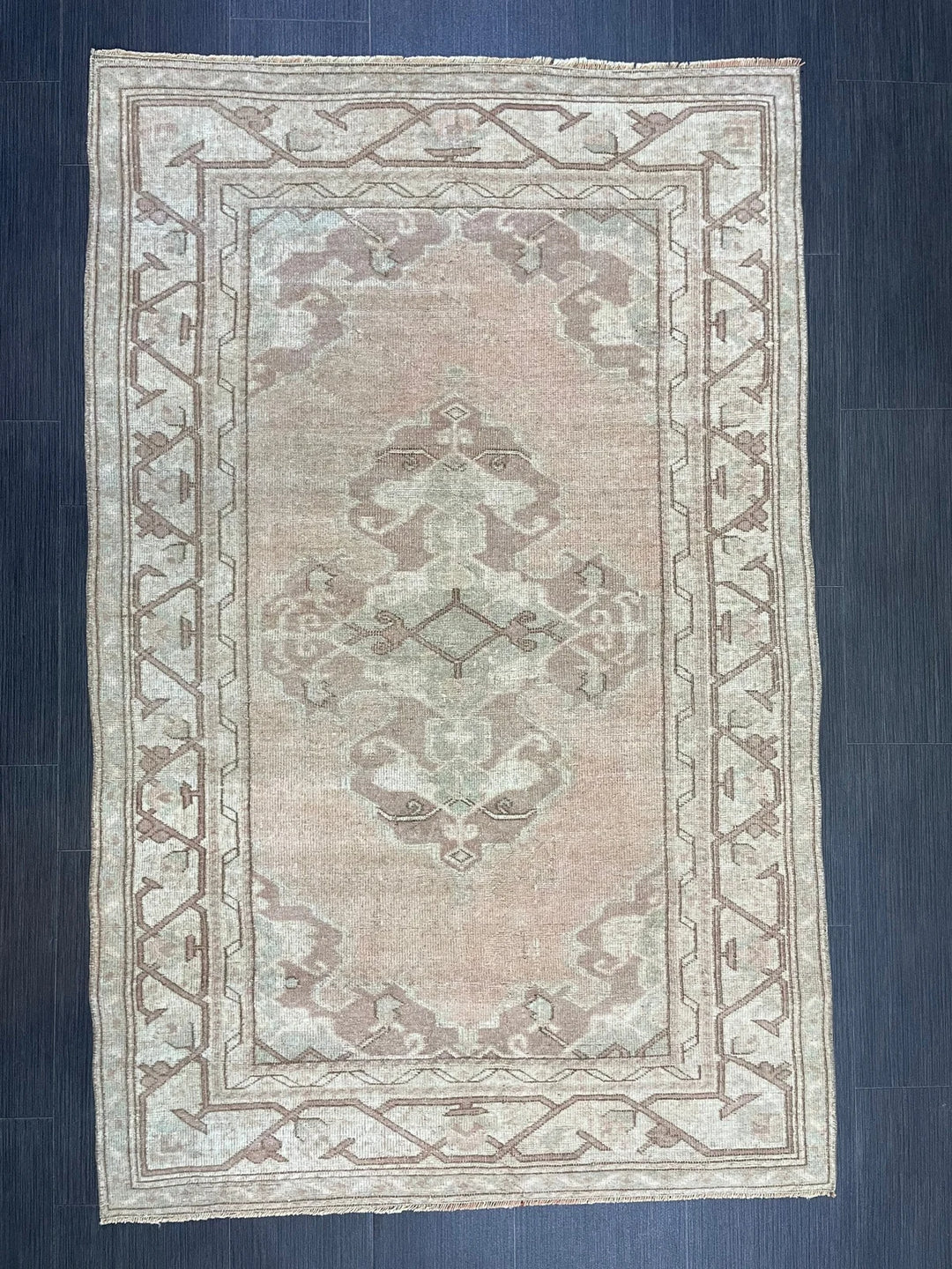 Rust Turkish Runner Rug 3' 6" x 5' 6" Hand-Knotted | No. WR17204