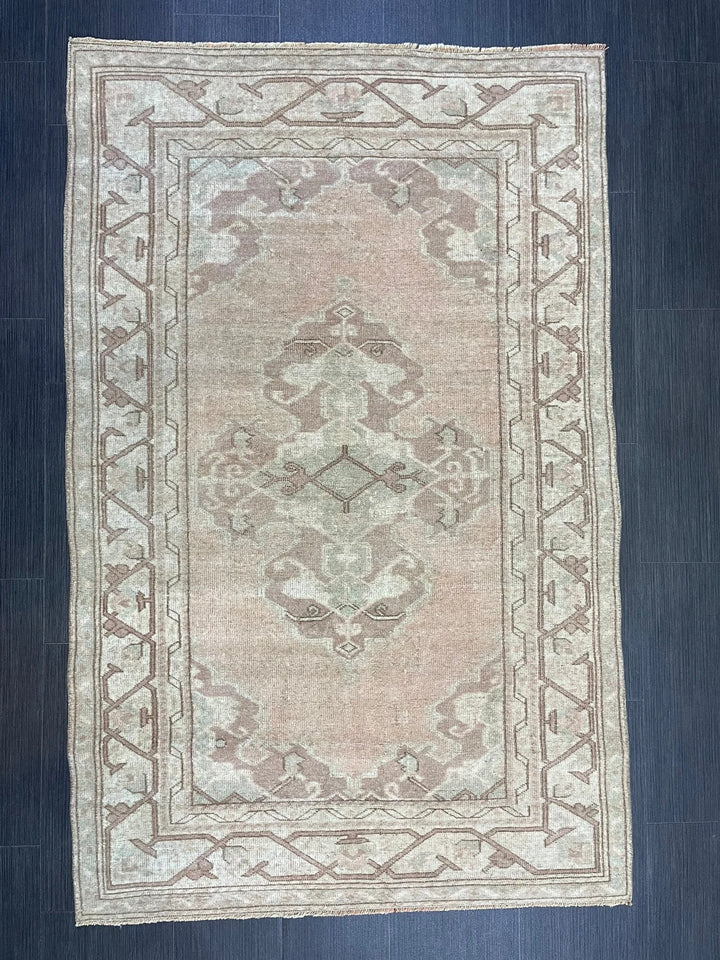 Rust Turkish Runner Rug 3' 6" x 5' 6" Hand-Knotted | No. WR17204