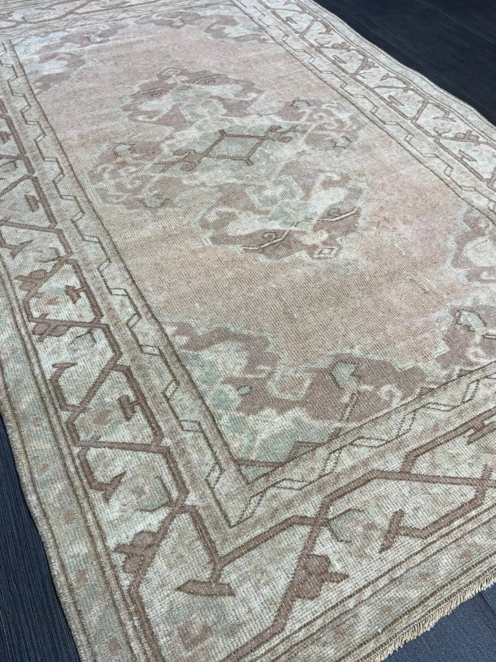 Rust Turkish Runner Rug 3' 6" x 5' 6" Hand-Knotted | No. WR17204