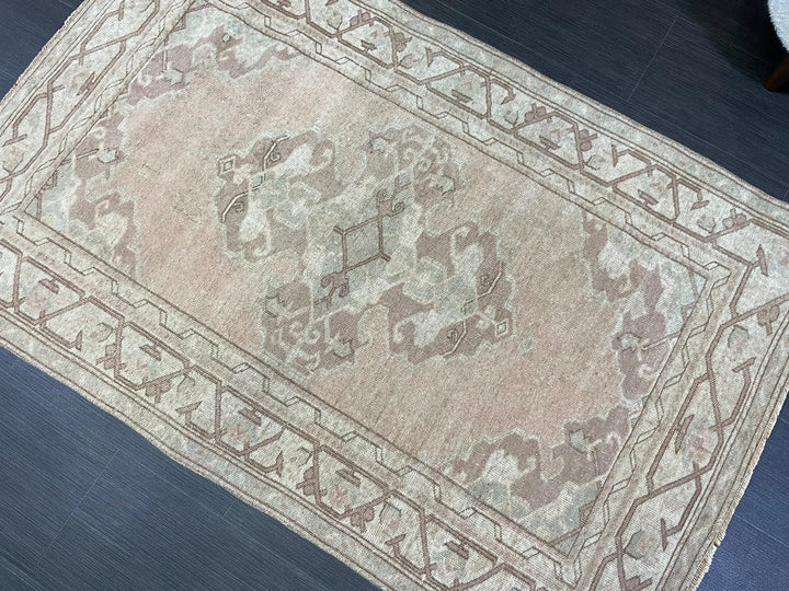 Rust Turkish Runner Rug 3' 6" x 5' 6" Hand-Knotted | No. WR17204