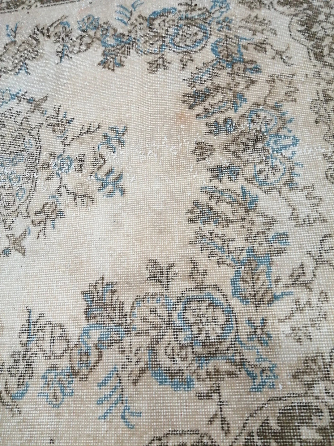 Blue Turkish Runner Rug 4' x 7' 2" Hand-Knotted | No. WR17305