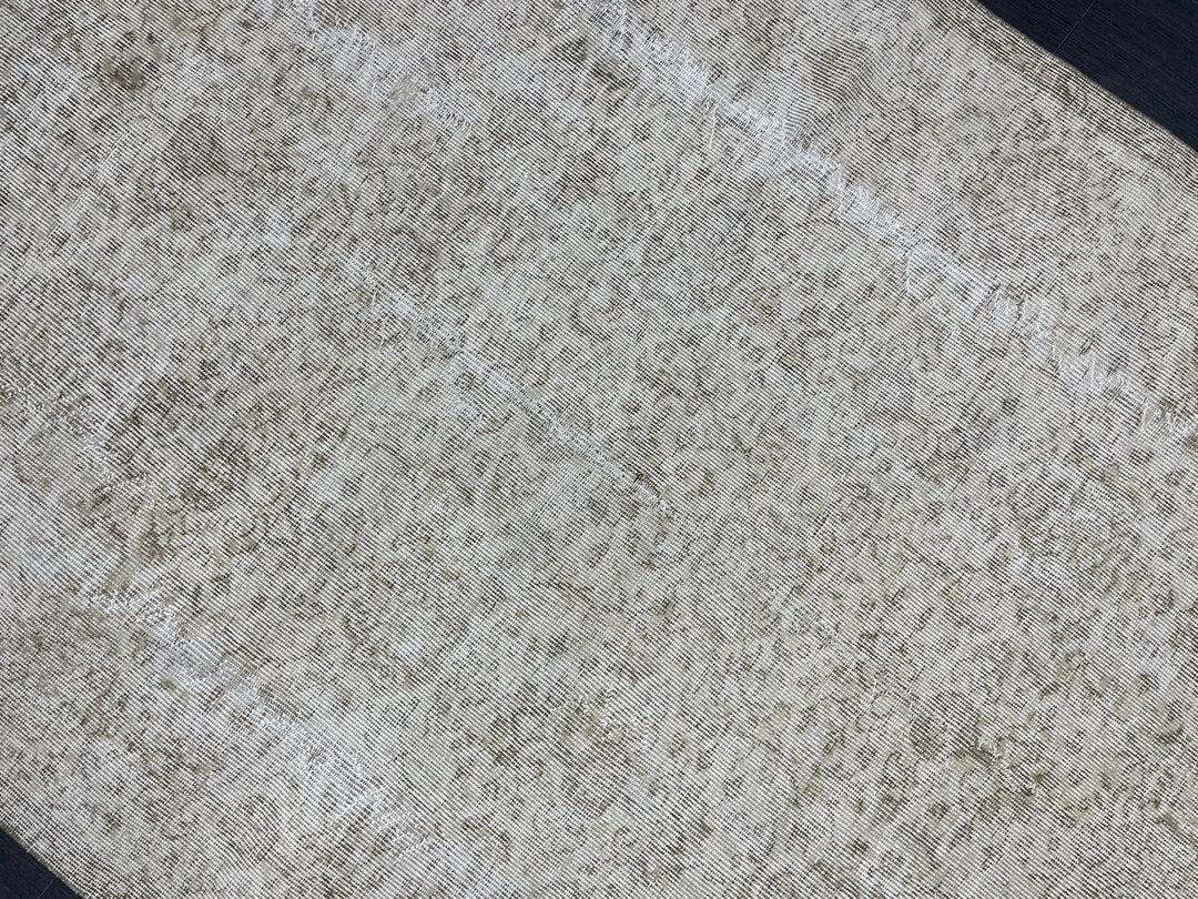Beige Turkish Runner Rug 4' 11" x 8' 5" Hand-Knotted | No. WR17317