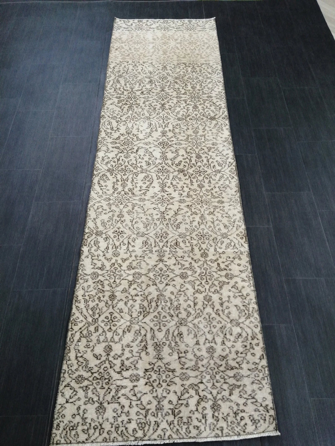 Rust Turkish Runner Rug 2' 8" x 9' 5" Hand-Knotted | No. WR17358