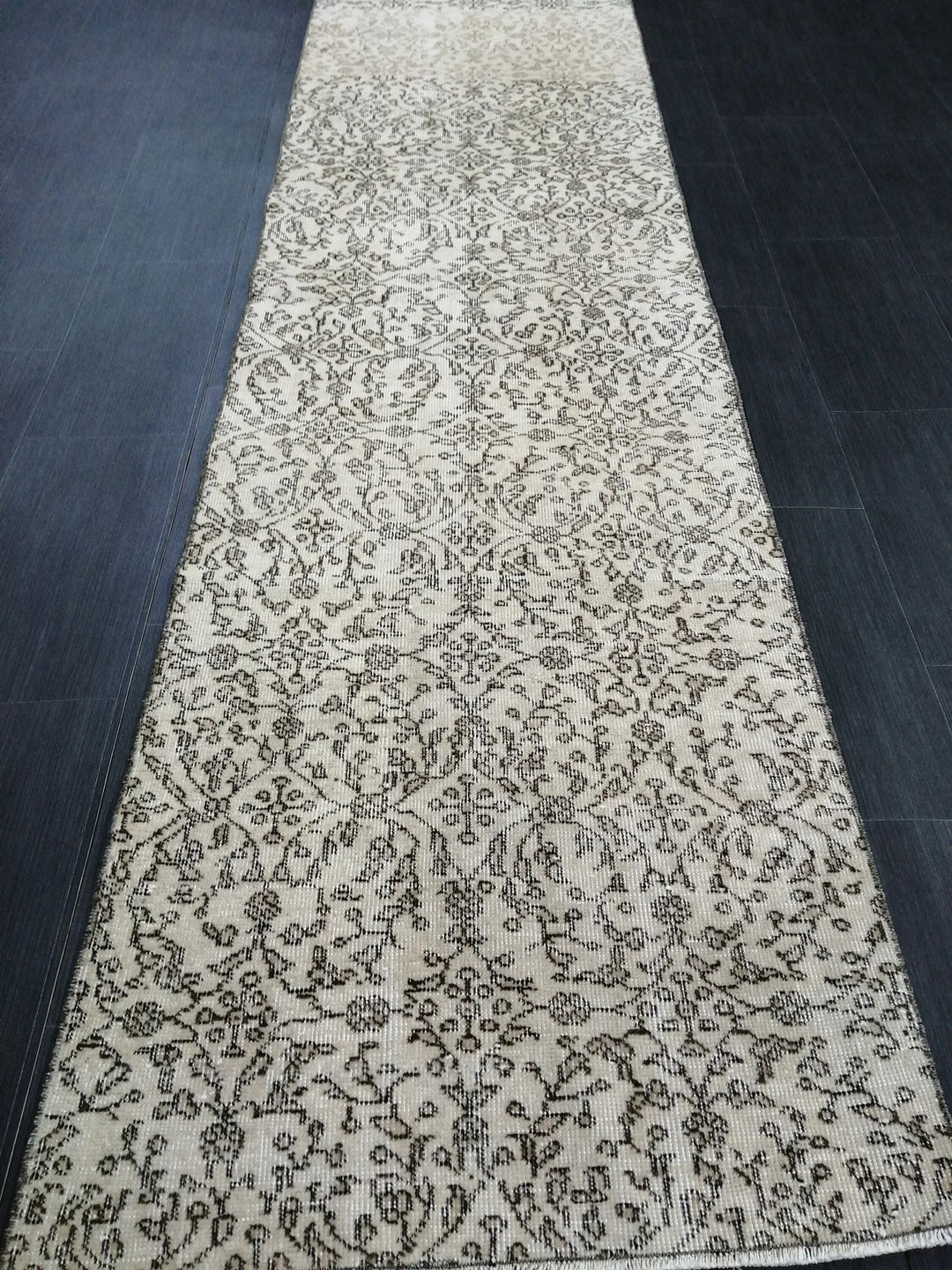 Rust Turkish Runner Rug 2' 8" x 9' 5" Hand-Knotted | No. WR17358