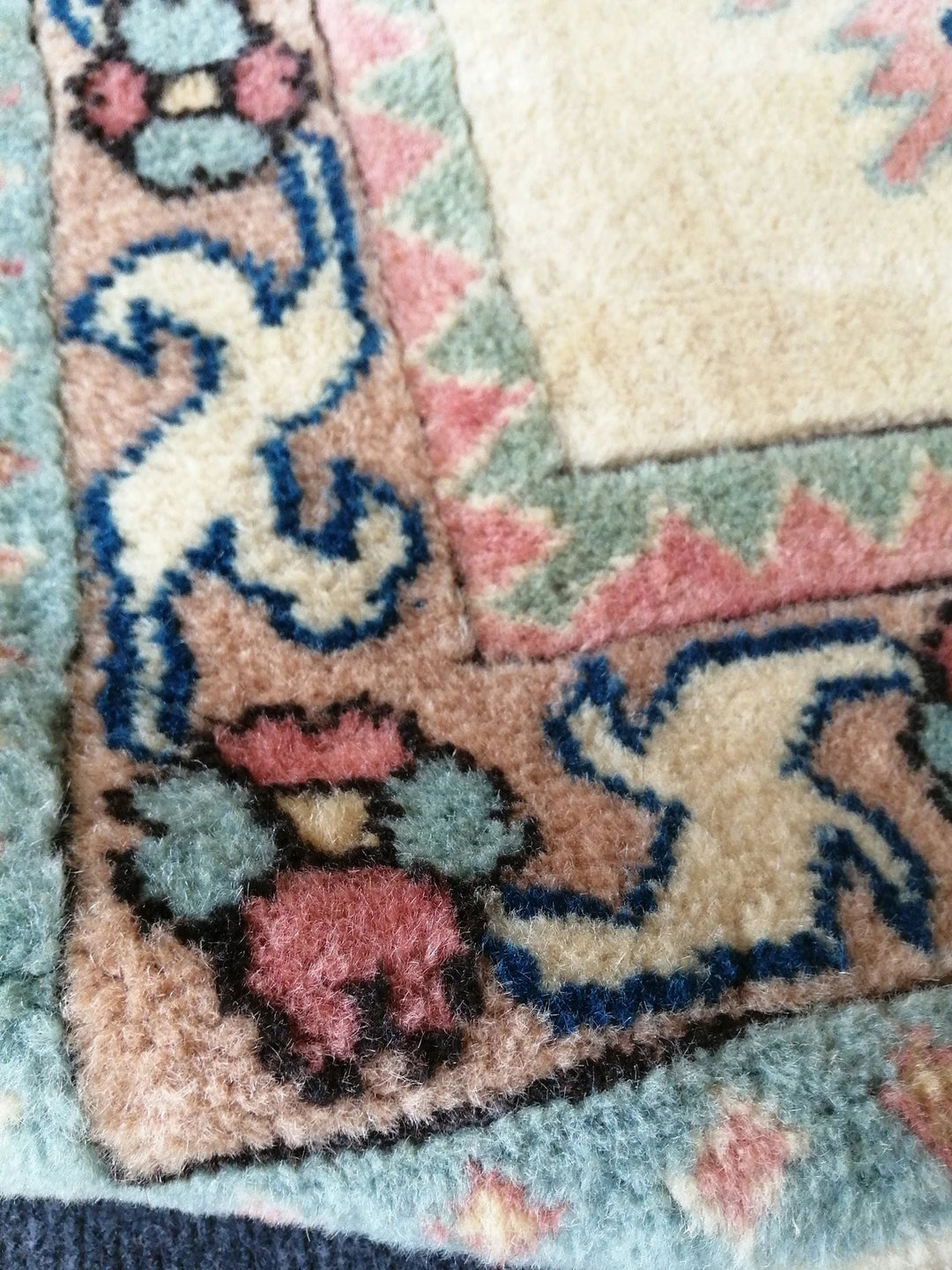 Beige Turkish Runner Rug 3' x 5' 2" Hand-Knotted | No. WR17934