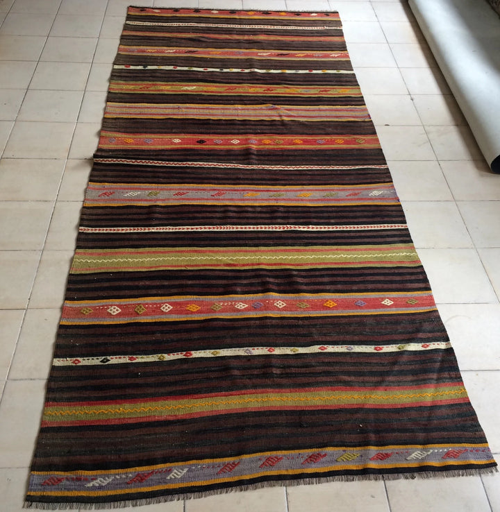 Rust Turkish Kilim Rug 2'2" x 3'3" Flat-Weave | No. WR17991