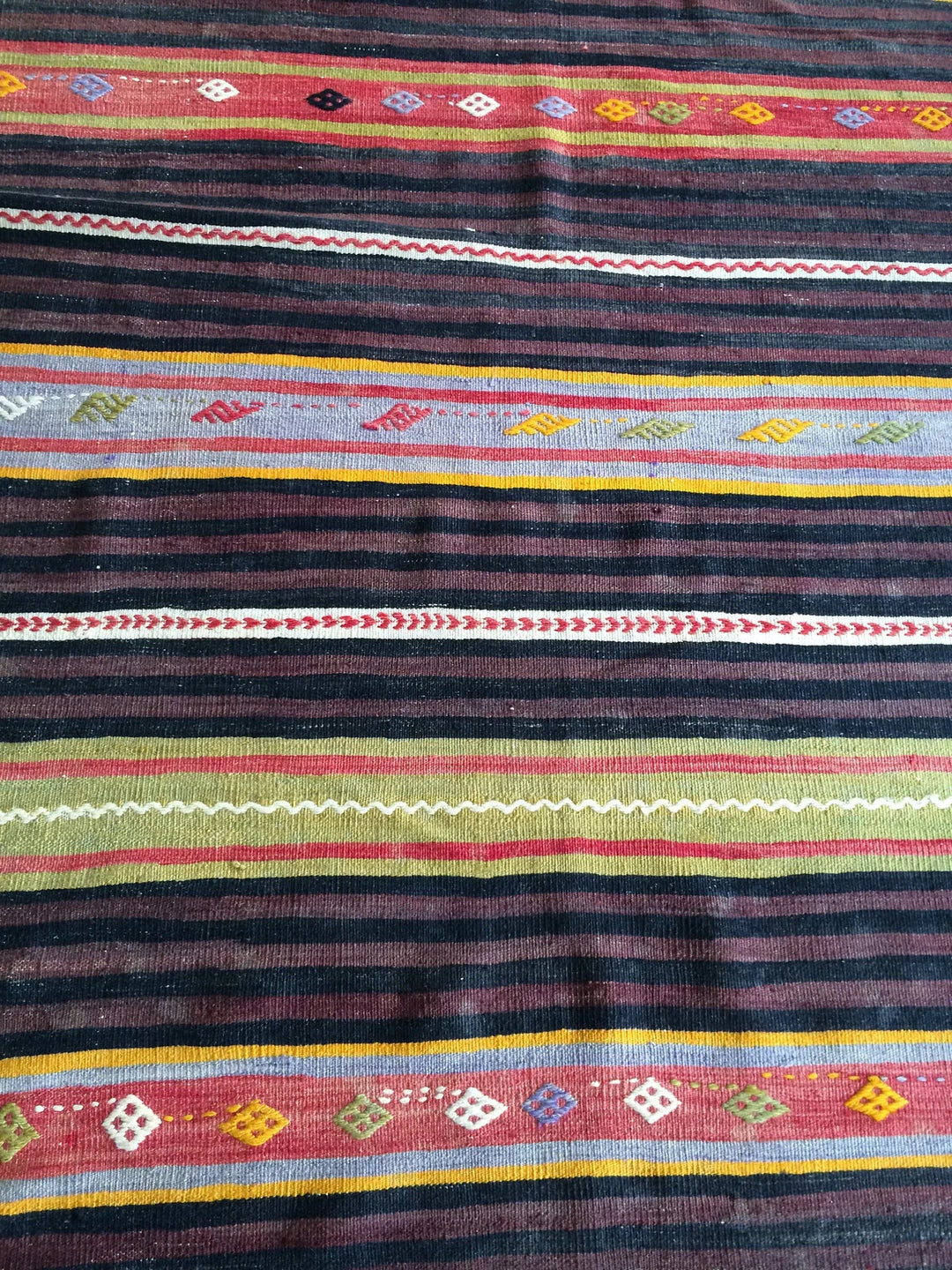 Rust Turkish Kilim Rug 2'2" x 3'3" Flat-Weave | No. WR17991
