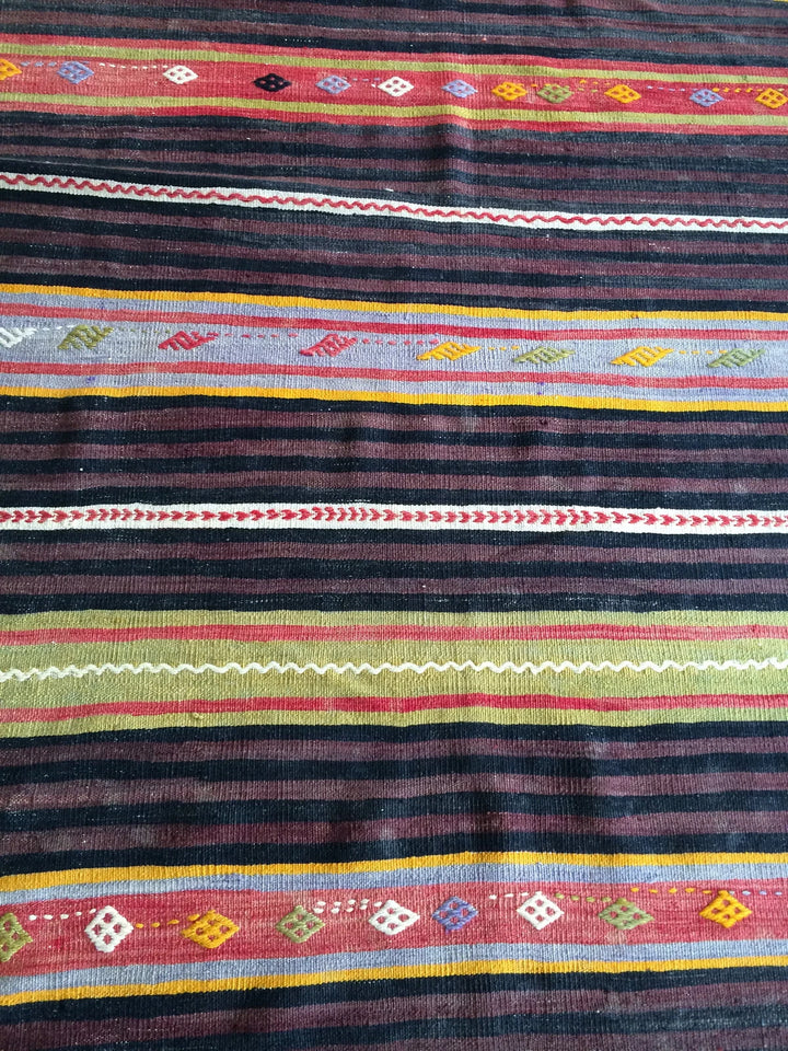 Rust Turkish Kilim Rug 2'2" x 3'3" Flat-Weave | No. WR17991