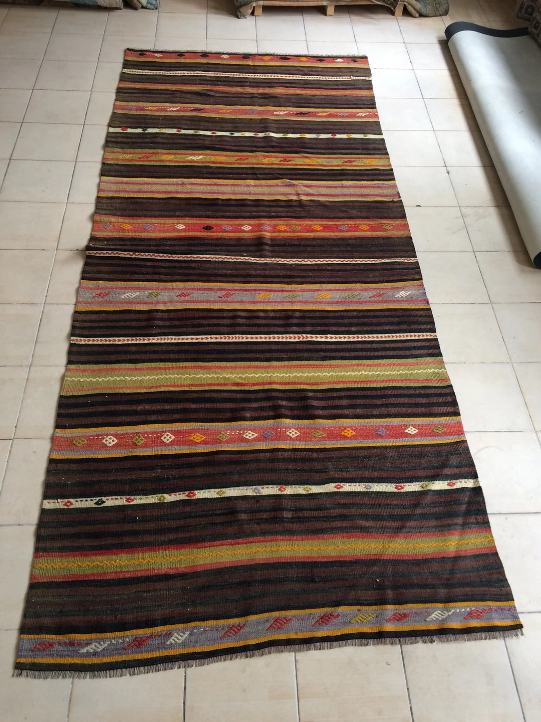Rust Turkish Kilim Rug 2'2" x 3'3" Flat-Weave | No. WR17991