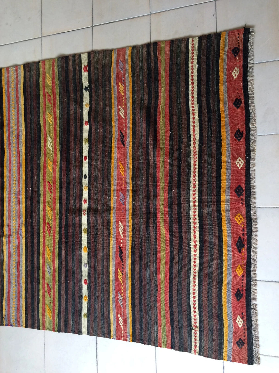Rust Turkish Kilim Rug 2'2" x 3'3" Flat-Weave | No. WR17991