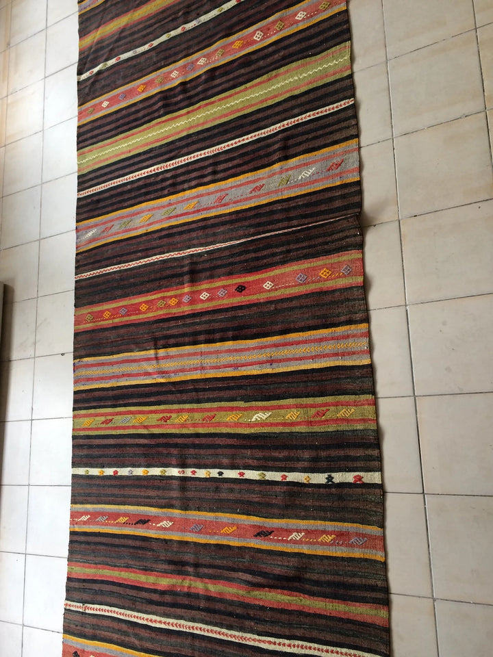 Rust Turkish Kilim Rug 2'2" x 3'3" Flat-Weave | No. WR17991