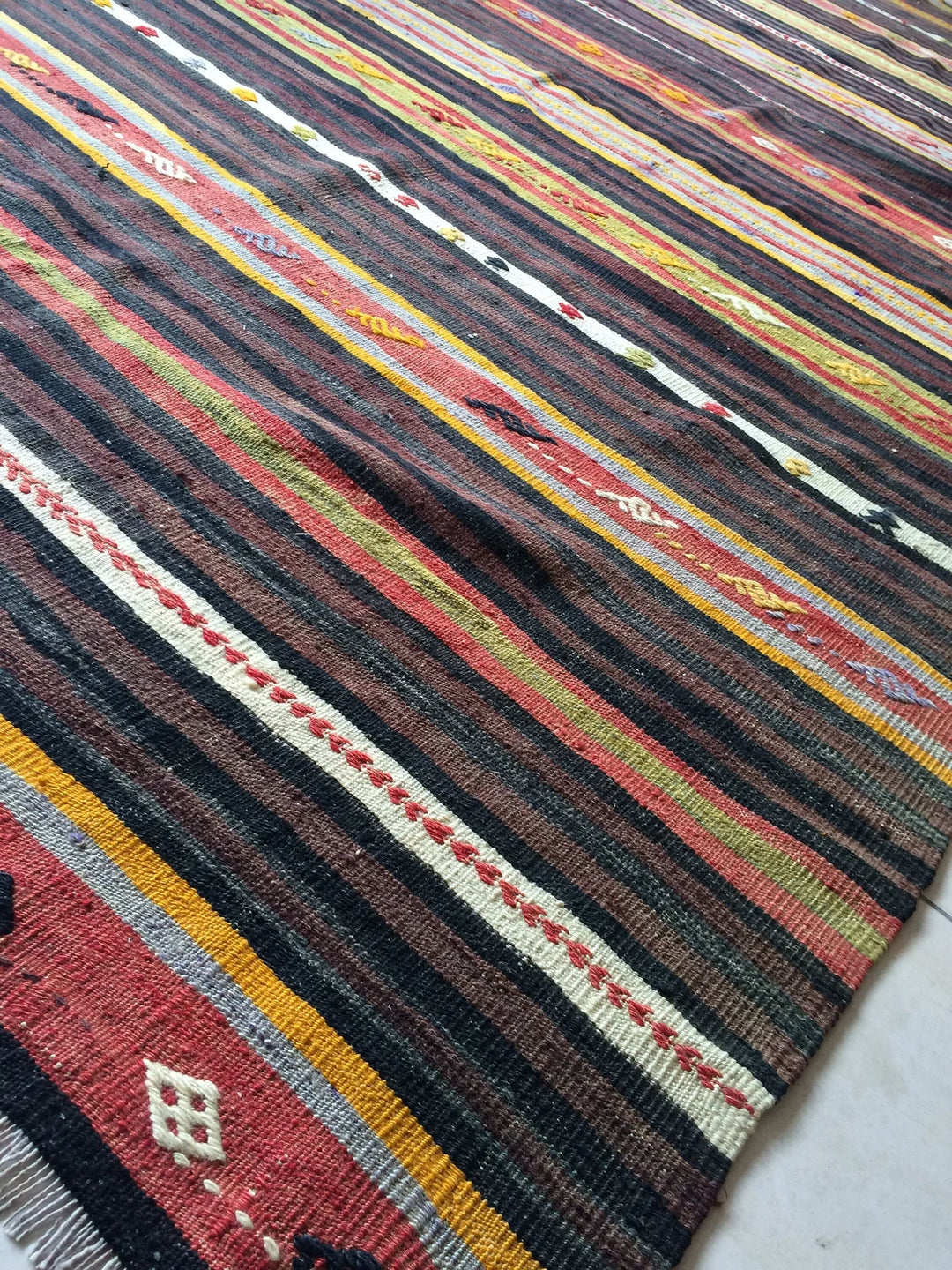 Rust Turkish Kilim Rug 2'2" x 3'3" Flat-Weave | No. WR17991